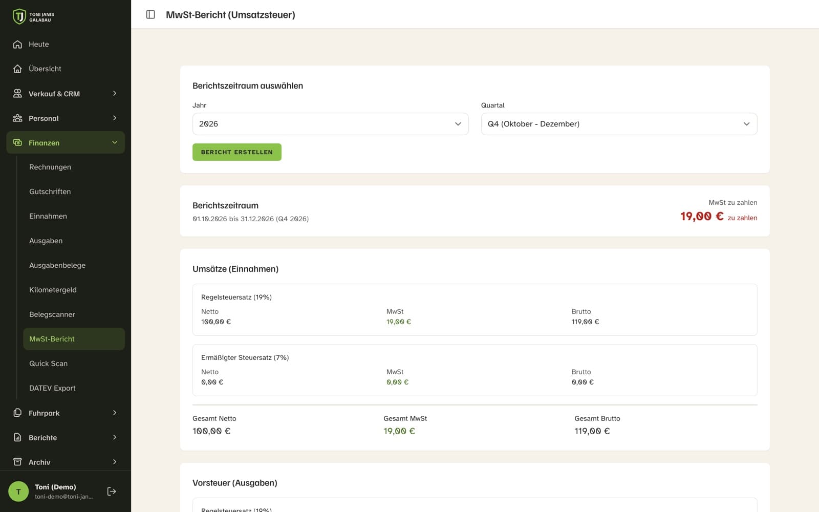 Toni & Janis, application de gestion